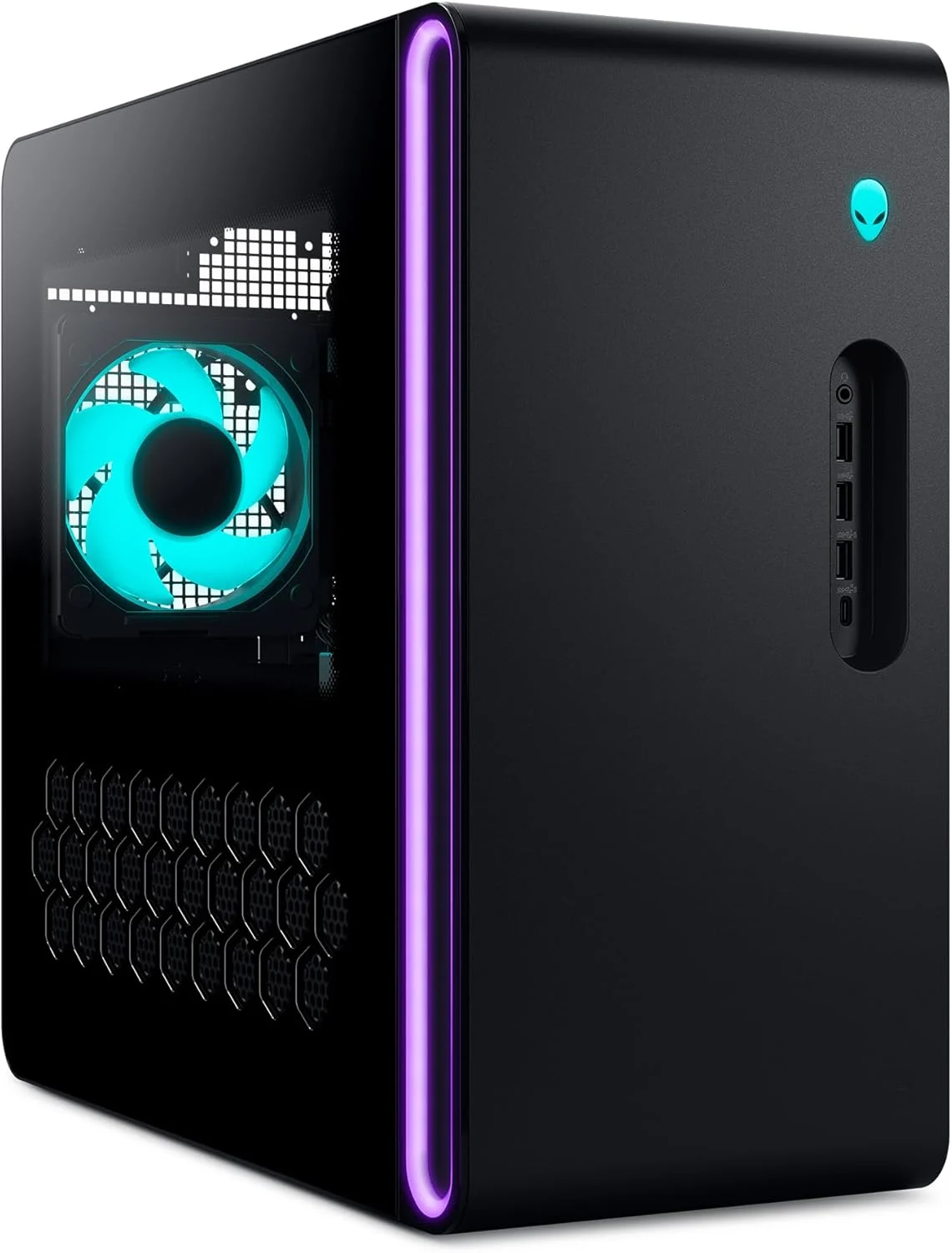 Alienware Aurora Gaming Desktop ACT1250 – Intel Core Ultra 7 265F Processor, Air Cooled, NVIDIA GeForce RTX 5060Ti, 16GB DDR5 RAM, 1TB SSD, 500W Platinum Rated PSU, Windows 11 Home – Clear Panel