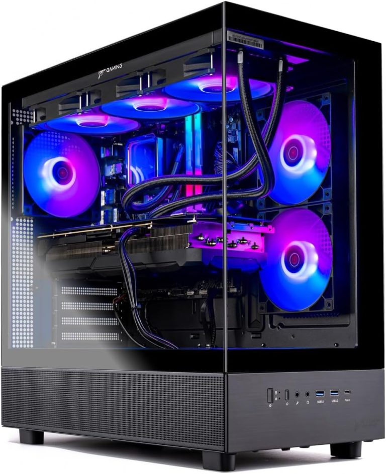 Skytech Gaming Azure 3 Desktop PC, Ryzen 7 7700X 4.5 GHz (5.4GHz), NVIDIA RTX 5070 12GB, 1TB Gen4 NVMe SSD, 32GB DDR5 RAM 6000 RGB, 850W Gold ATX 3 PSU, 360mm ARGB AIO, Wi-Fi, Win 11
