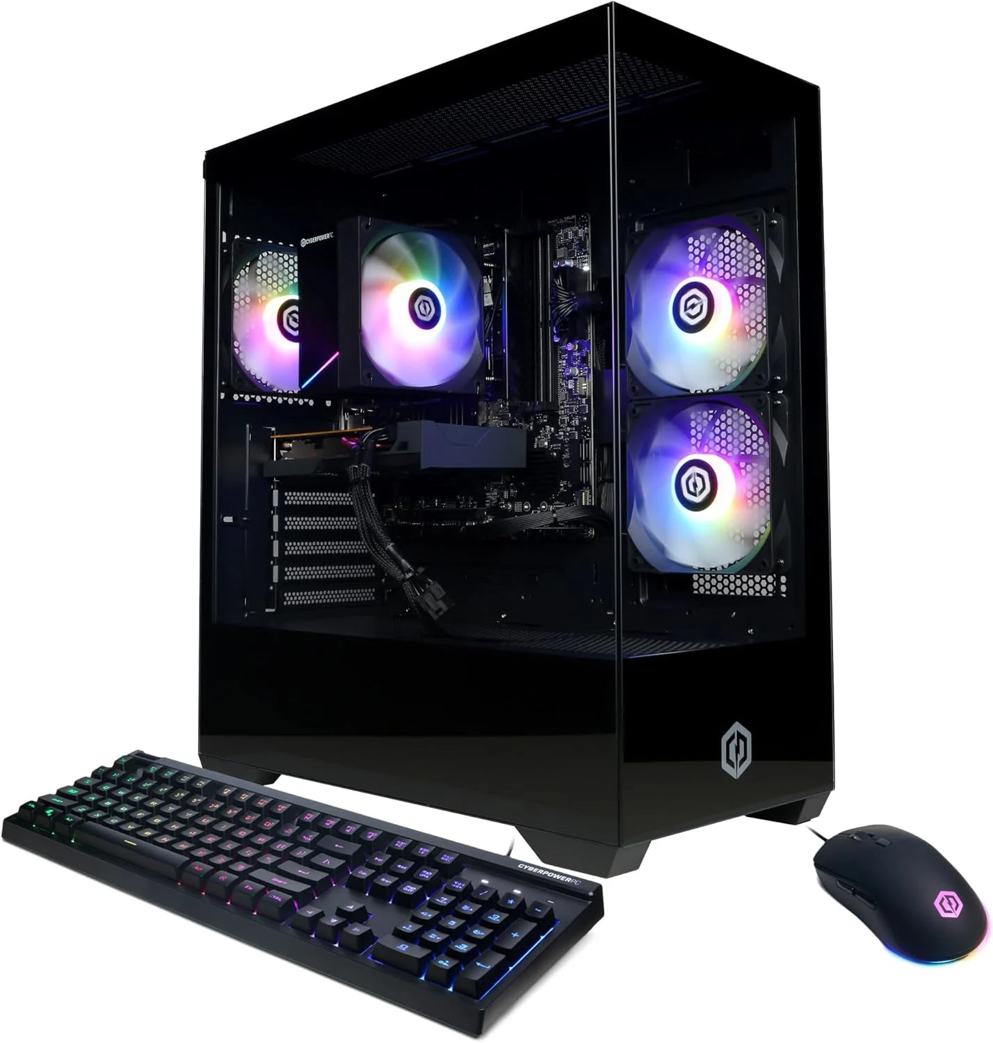 CYBERPOWERPC Gamer Master Gaming PC, AMD Ryzen 5 5500 3.6GHz, Radeon RX 6400 4GB, 16GB DDR4, 500GB PCIe Gen4 SSD, WiFi Ready & Windows 11 Home (GMA3100A)