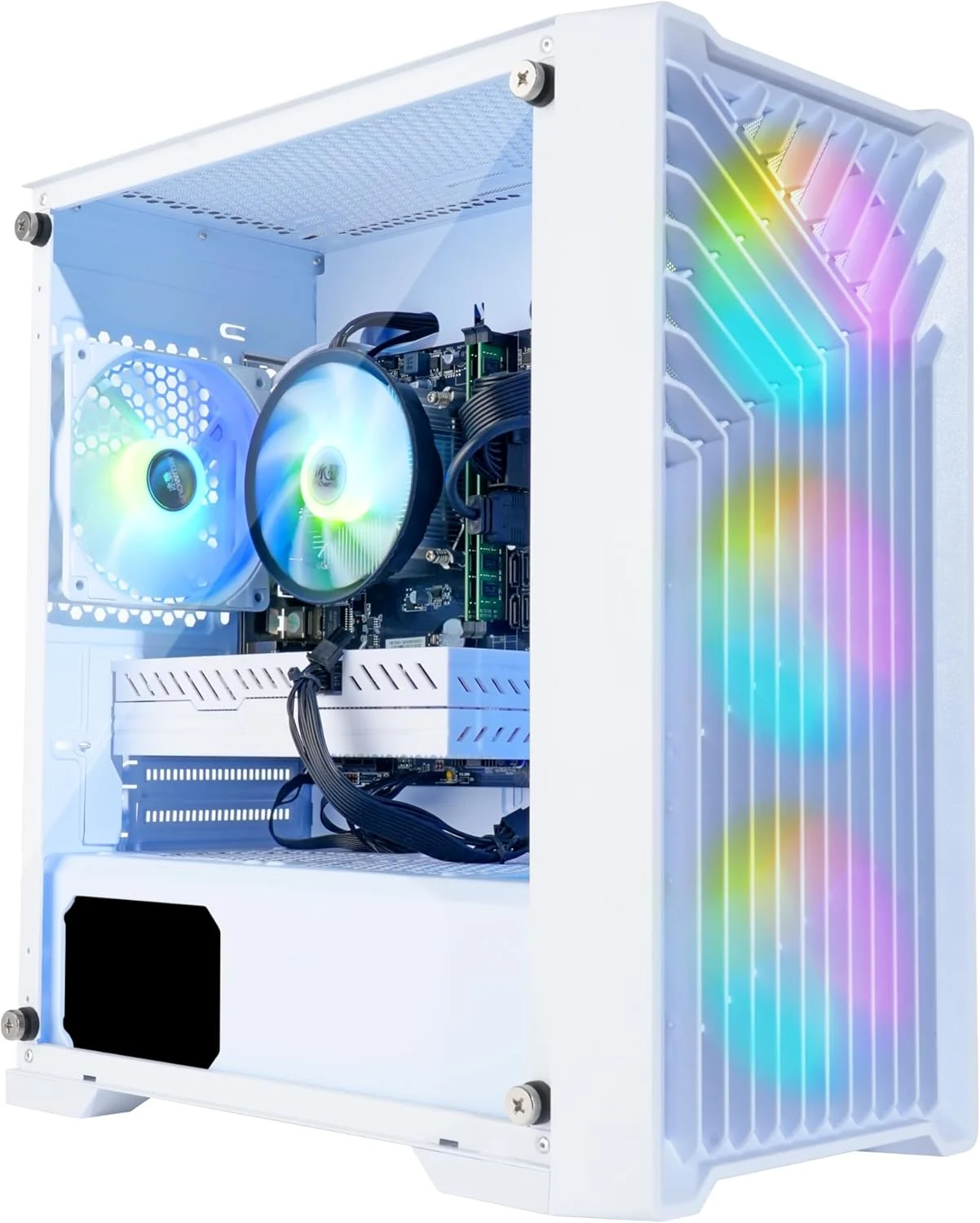 Gaming Desktop PC Computer, Intel Core i7 3.6 GHz up to 4.0 GHz,AMD Radeon RX 580 8G GDDR5,16GB RAM,1TB NVME SSD, Windows 11 Pro, WiFi, Bluetooth 5.0, VR Ready,RGB Fans x4