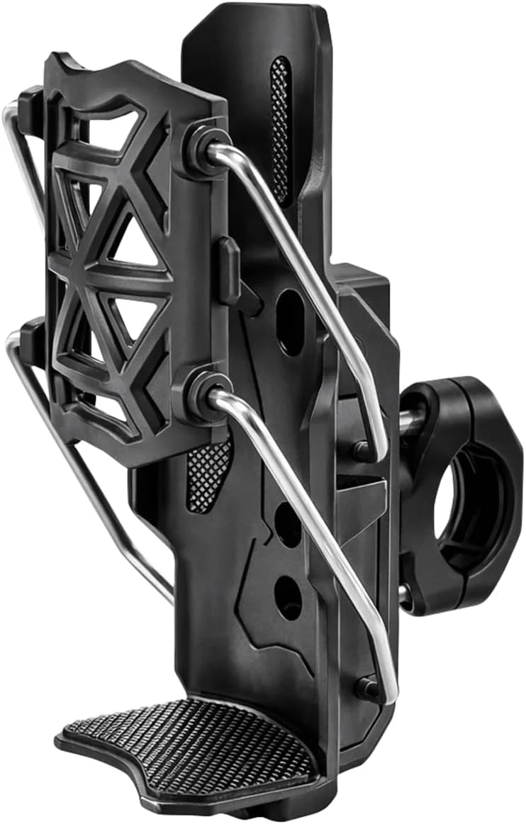 Adjustable Bike & Motorcycle Drink Holder – Rotating Handlebar Cup Mount for Bicycle, Scooter, ATV & Marine Use, Secure Grip Design (Black A)