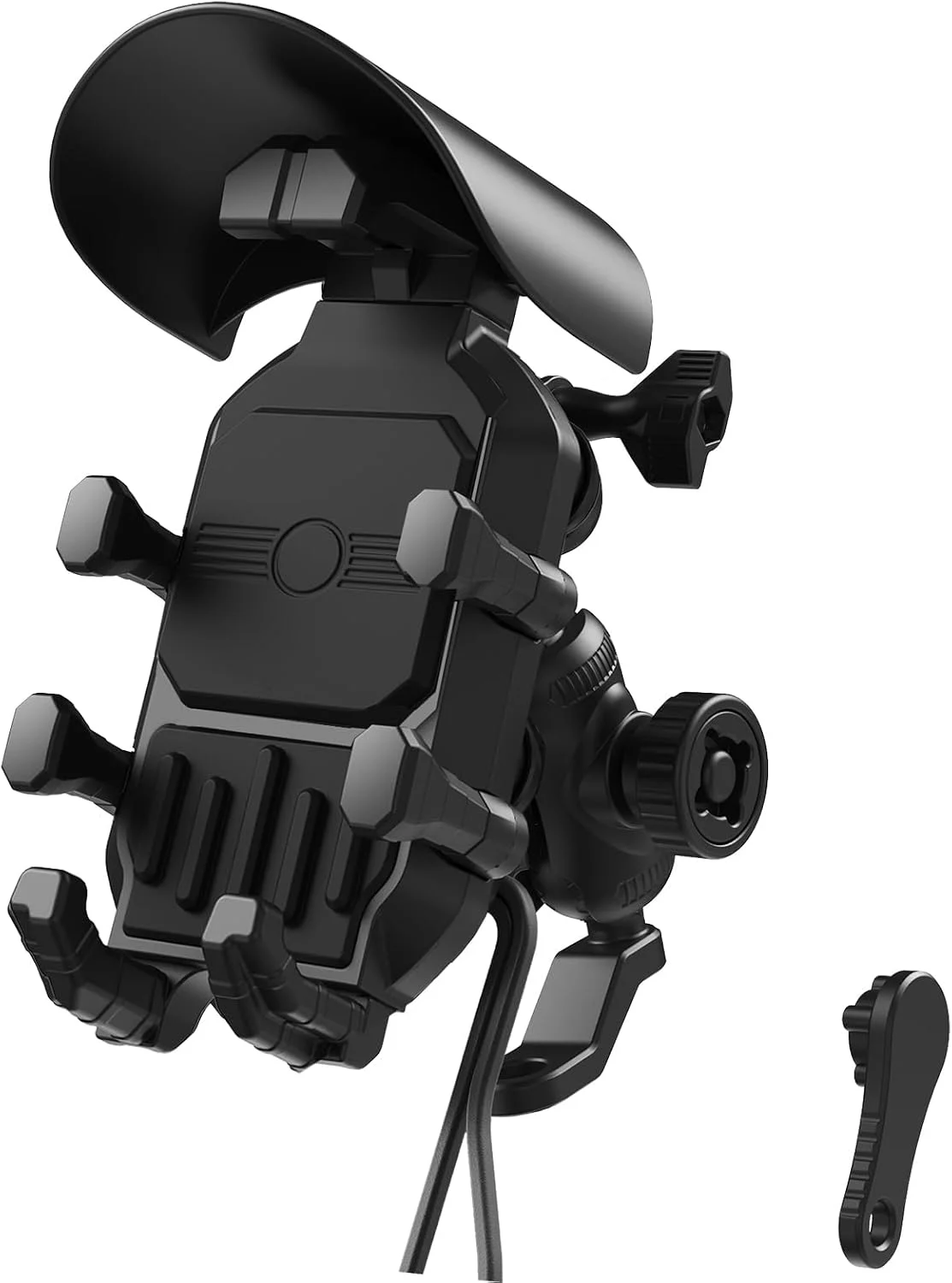 Motorcycle Phone Mount for Harley Davidson Softail Fat Boy 1990-2024, 15W Motorcycle Charging Phone Holder Cradle with 360 Rotation, Anti-Theft Design,B-Handlebar Mount Version