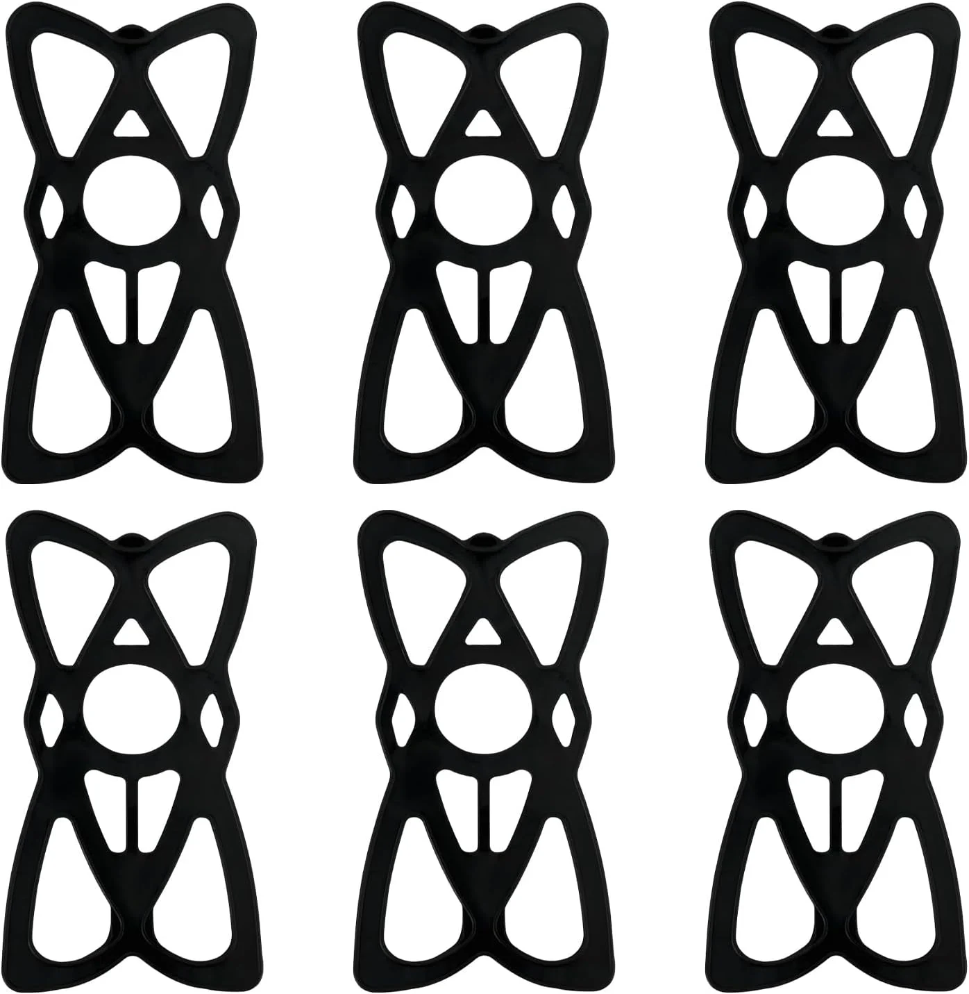 6PCS Motorcycle Phone Mount Tether, Anti-Slip Silicone Security Band Bike Cellphone Mount Tethers, Universal Cycling Phone Holder Grip Strap for Motorcycles Bikes Scooters
