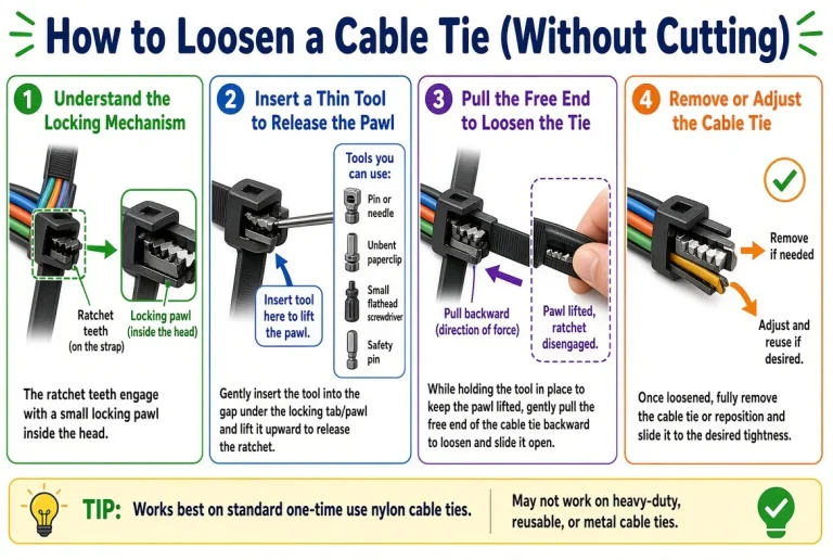 How to loosen a cable tie​